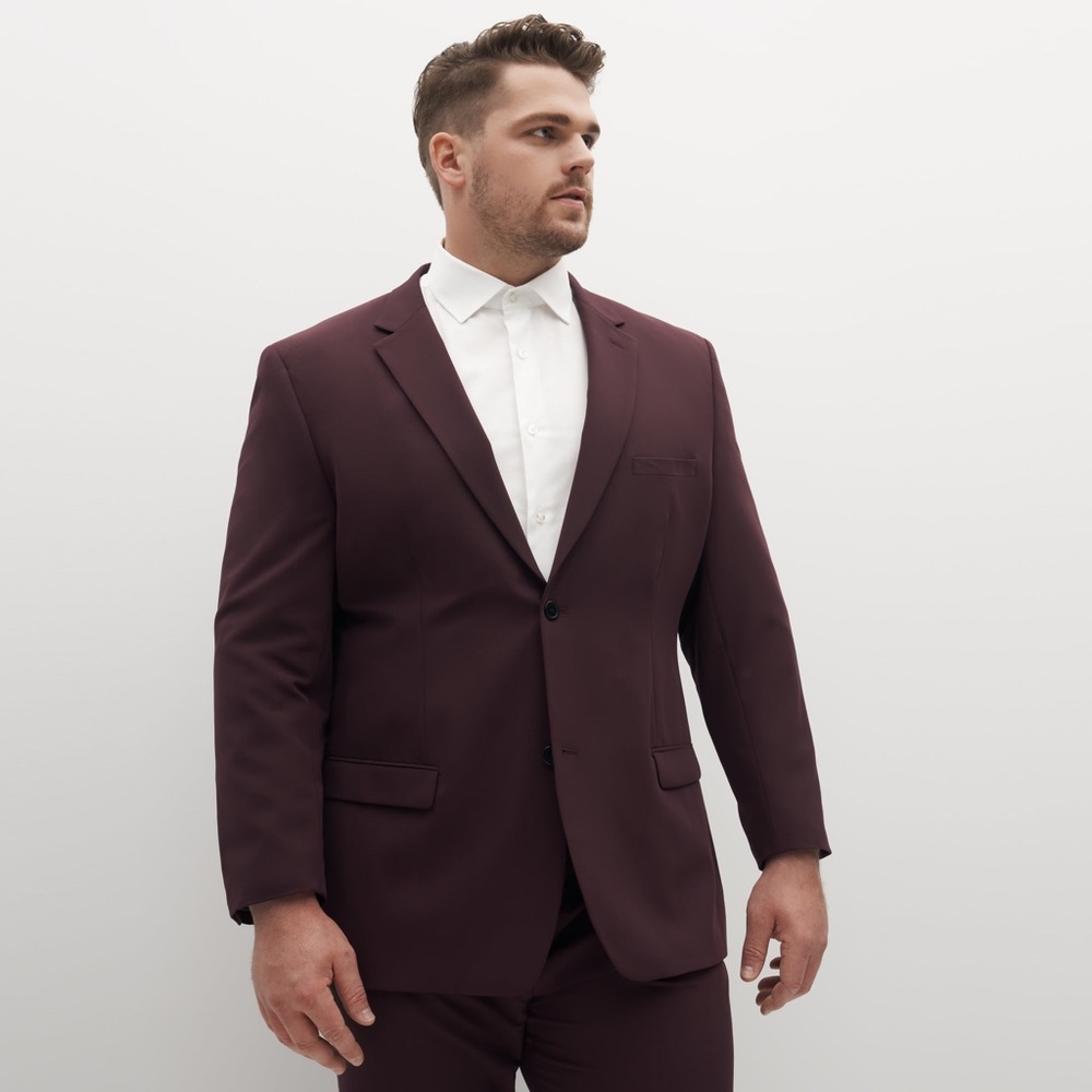 SuitShop Men’s Burgundy Three Piece Suit